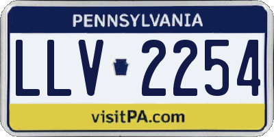 PA license plate LLV2254