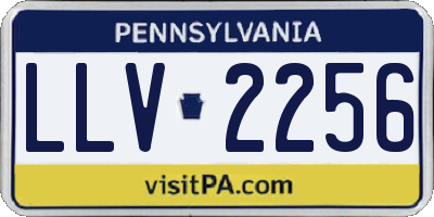 PA license plate LLV2256