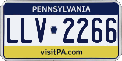PA license plate LLV2266