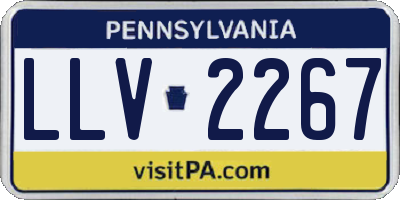 PA license plate LLV2267