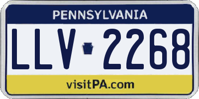 PA license plate LLV2268