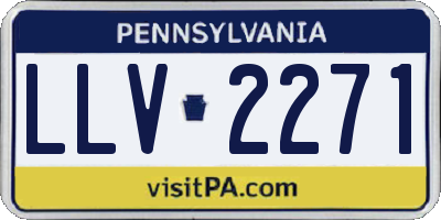PA license plate LLV2271