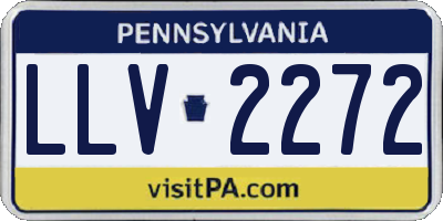PA license plate LLV2272