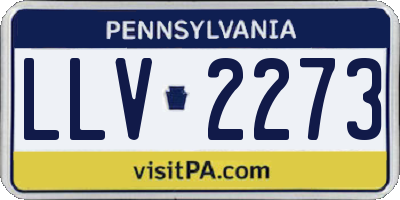 PA license plate LLV2273