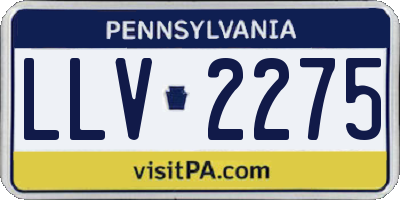 PA license plate LLV2275