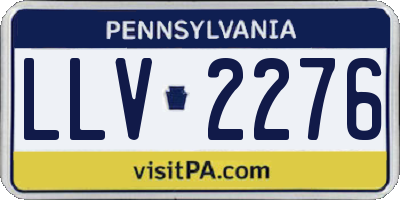 PA license plate LLV2276
