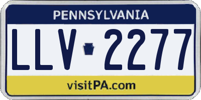 PA license plate LLV2277