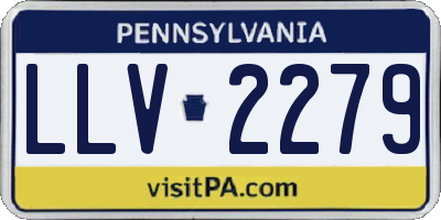 PA license plate LLV2279