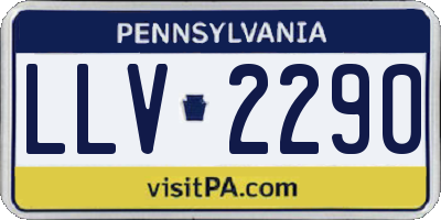 PA license plate LLV2290