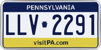 PA license plate LLV2291