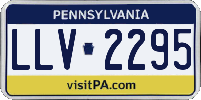 PA license plate LLV2295