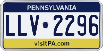 PA license plate LLV2296