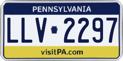 PA license plate LLV2297