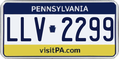 PA license plate LLV2299