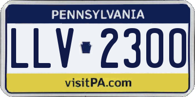 PA license plate LLV2300