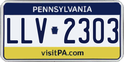PA license plate LLV2303