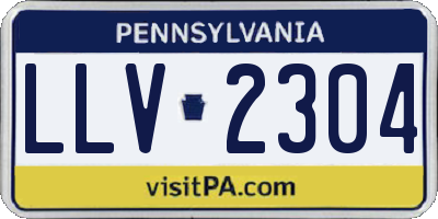 PA license plate LLV2304
