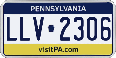 PA license plate LLV2306