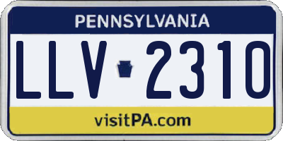 PA license plate LLV2310