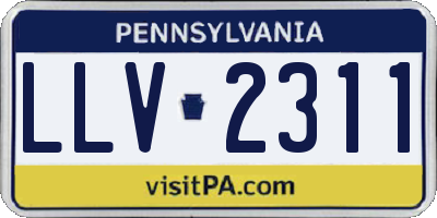 PA license plate LLV2311