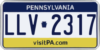PA license plate LLV2317