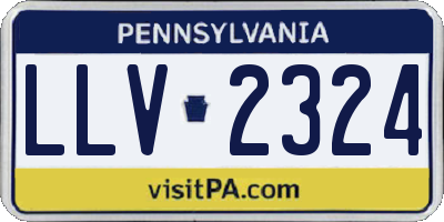 PA license plate LLV2324