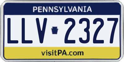 PA license plate LLV2327