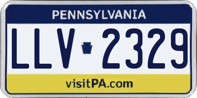PA license plate LLV2329