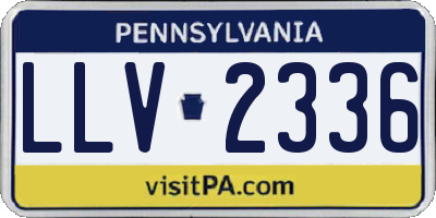 PA license plate LLV2336