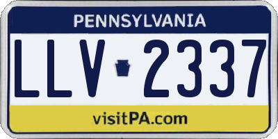 PA license plate LLV2337