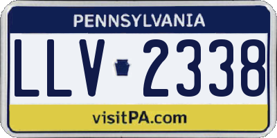 PA license plate LLV2338