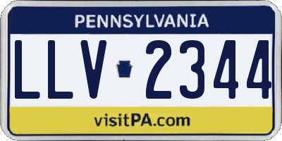 PA license plate LLV2344