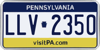 PA license plate LLV2350