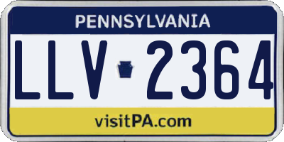 PA license plate LLV2364