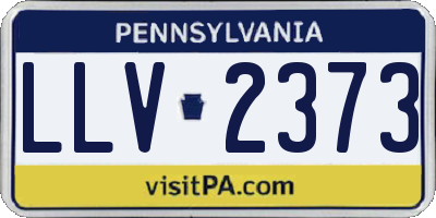 PA license plate LLV2373