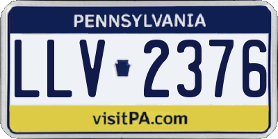 PA license plate LLV2376