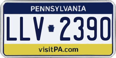 PA license plate LLV2390