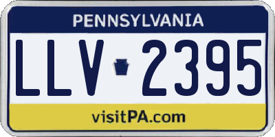 PA license plate LLV2395