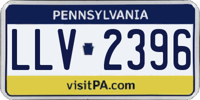 PA license plate LLV2396