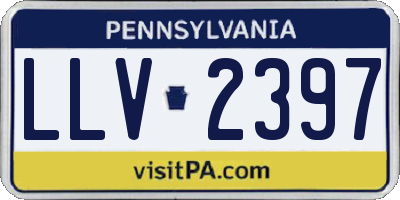 PA license plate LLV2397