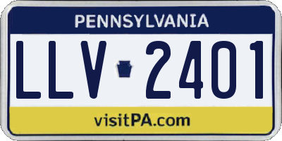 PA license plate LLV2401