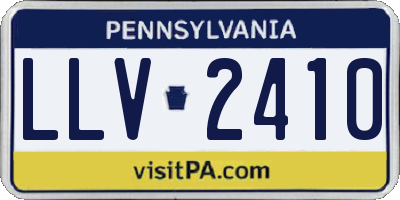PA license plate LLV2410