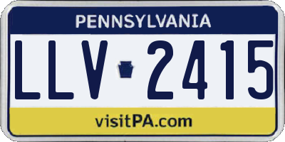 PA license plate LLV2415