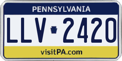 PA license plate LLV2420