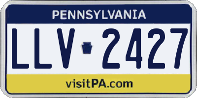 PA license plate LLV2427