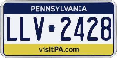 PA license plate LLV2428