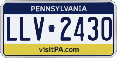 PA license plate LLV2430