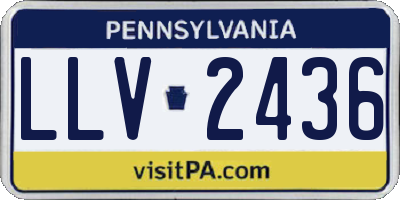 PA license plate LLV2436