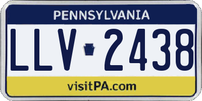 PA license plate LLV2438
