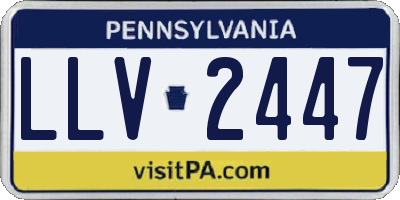 PA license plate LLV2447